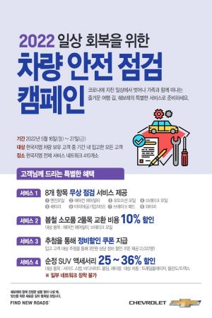 ‘2022년 일상 회복을 위한 안전점검 서비스 캠페인’ 실시하는 한국지엠